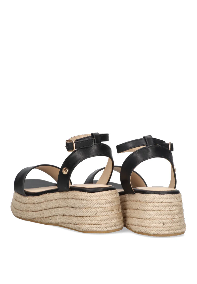 SANDALIA PISO DOBLE ETIKA CORTADURA 10001 MUJER, NEGRO - Imagen 5