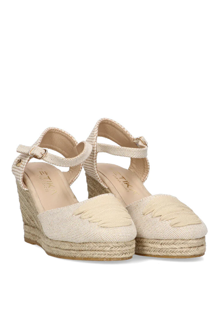 VALENCIANA PUNTA TIRAS ETIKA 20007 BAÑUGUES, MUJER NATURAL - Imagen 3