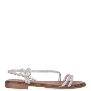 SANDALIA PLANA ETIKA 10048 MONTEZUMA, MUJER PLATA