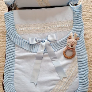 Colcha Lana Para Bebé Celeste