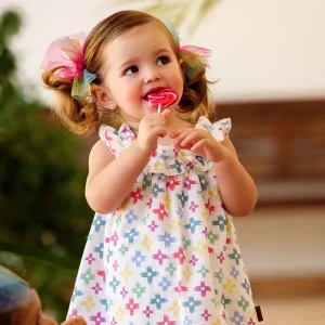 Vestido Multicolor Cruces