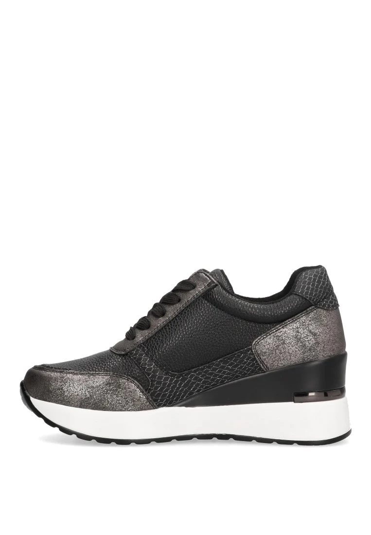 DEPORTIVA CUÑA ETIKA CAVOUR 50221 MUJER, NEGRO - Imagen 4