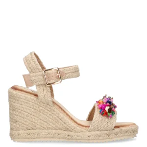 SANDALIA ABALORIOS ETIKA 22416 BALANÇA, MUJER BEIGE