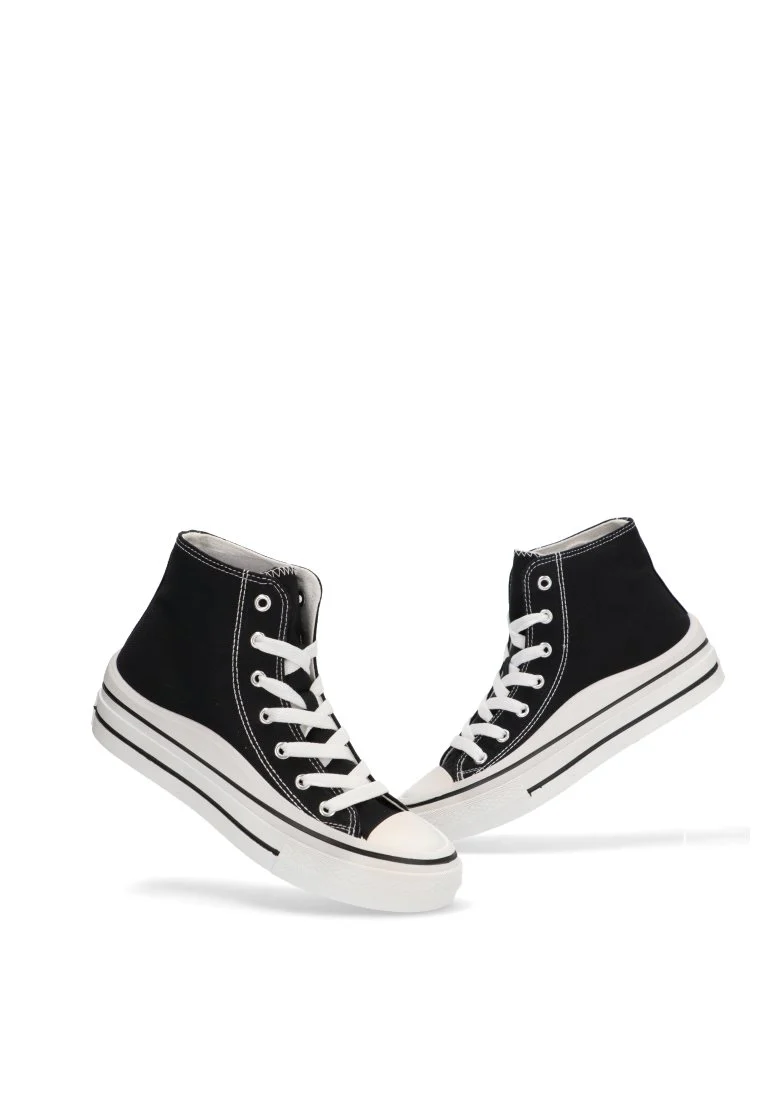 ZAPATILLA LONA ABOTINADO 52414 ARASHI 02 NEGRO MUJER - Imagen 6