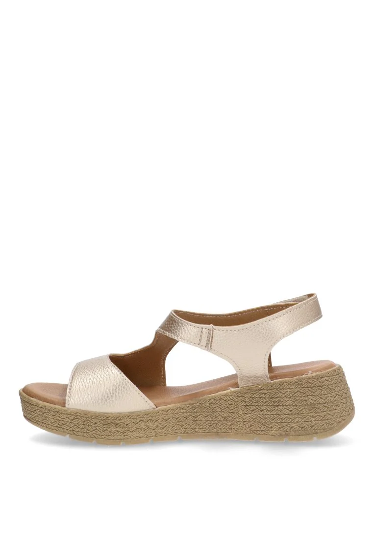 SANDALIA CUÑA ARMONY 40012 LUNDEY, MUJER ORO - Imagen 4