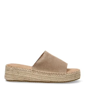 SANDALIA CUÑA PIEL ETIKA 10055 IGUALA, MUJER BEIGE