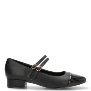 MOCASINES DOBLE HEBILLA THALIA 63306 ETIKA, MUJER NEGRO