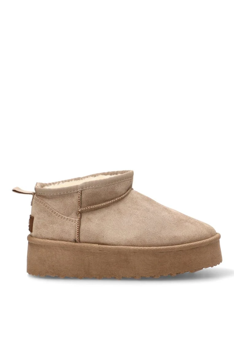 BOTIN BAJO PELO GIULIA 01 ETIKA 10912, MUJER TAUPE