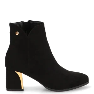 BOTIN DETALLE ORO TACÓN LAURA 32019 ETIKA, MUJER NEGRO ANTELINA