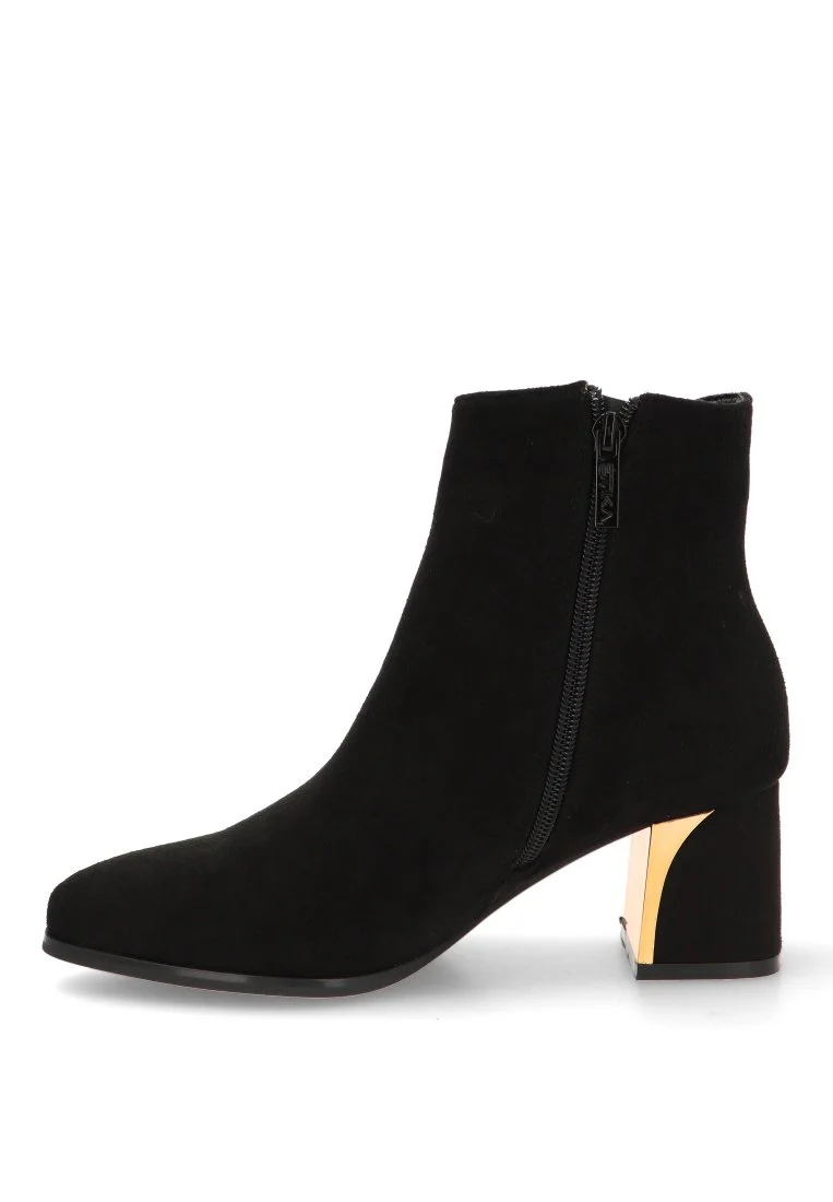 BOTIN DETALLE ORO TACÓN LAURA 32019 ETIKA, MUJER NEGRO ANTELINA - Imagen 4