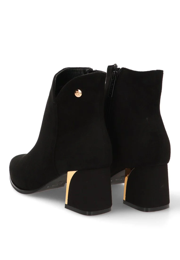 BOTIN DETALLE ORO TACÓN LAURA 32019 ETIKA, MUJER NEGRO ANTELINA - Imagen 5