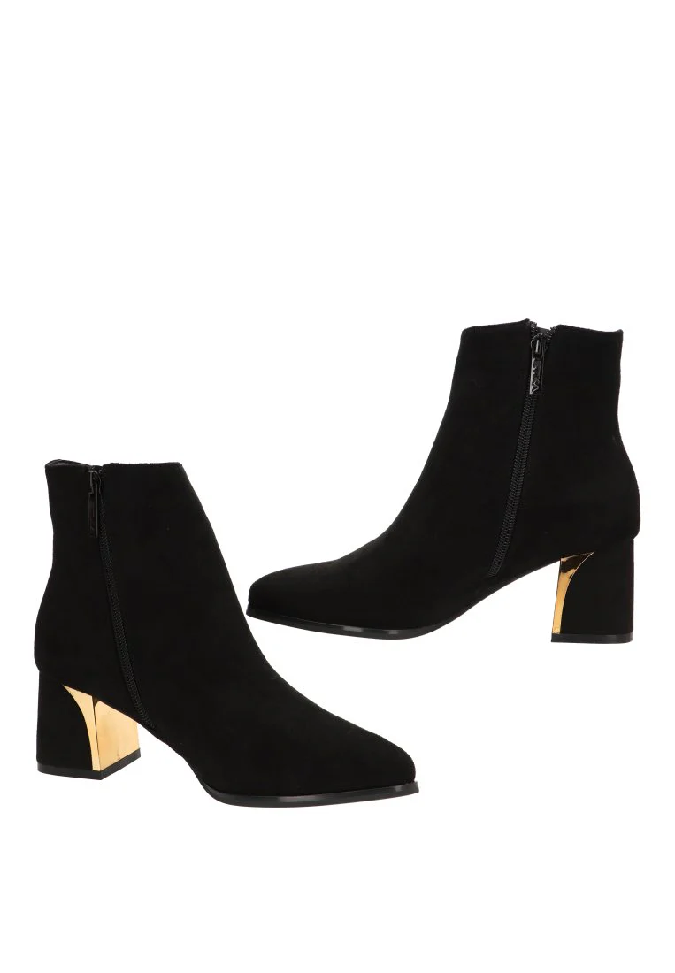 BOTIN DETALLE ORO TACÓN LAURA 32019 ETIKA, MUJER NEGRO ANTELINA - Imagen 6