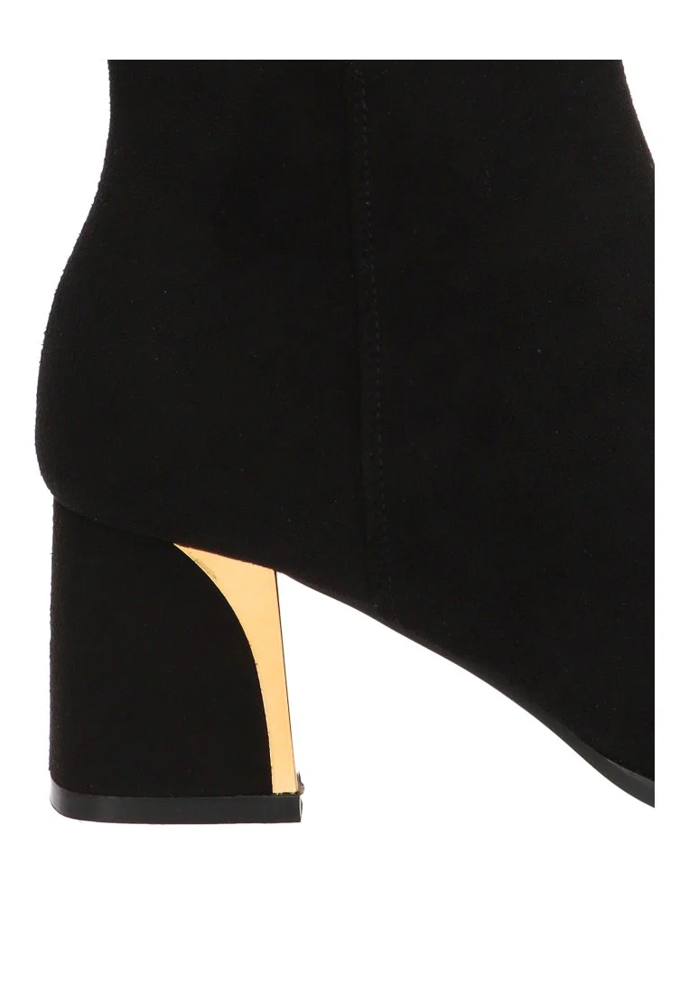 BOTIN DETALLE ORO TACÓN LAURA 32019 ETIKA, MUJER NEGRO ANTELINA - Imagen 7