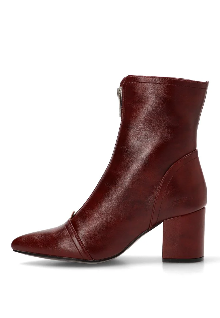 BOTIN CREMALLERA HANNA 32022 ETIKA, MUJER BURDEOS - Imagen 4