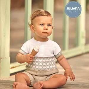 Conjunto 26068 Beig Blanco Azul