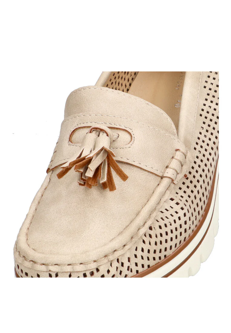 MOCASIN CALADO ARMONY LUANCO 68004, MUJER BEIGE - Imagen 8