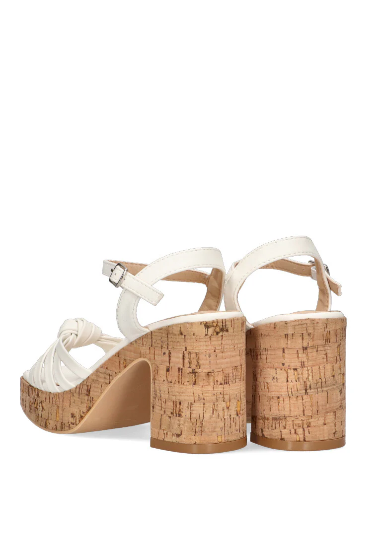 SANDALIA ANUDADA ETIKA 30015 CASTILLO, MUJER BLANCO - Imagen 5