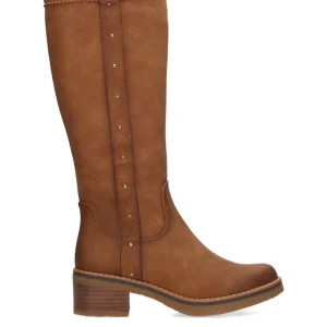 BOTA TACHUELAS 11107 LYON 04 CAMEL MUJER CAÑA ALTA