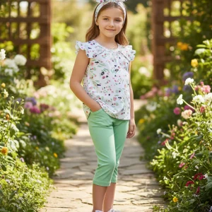 Conjunto Leggings Flores Lazo