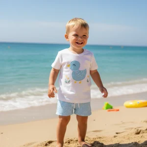 Conjunto Baño Niño Pollito Celeste