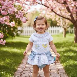 Conjunto Dos Pajaritos Celeste