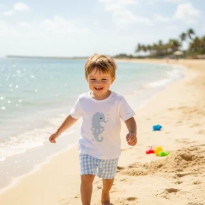 Conjunto Niño Baño Caballito Mar