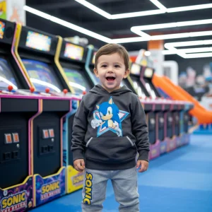 Conjunto Gris Niño Sonic