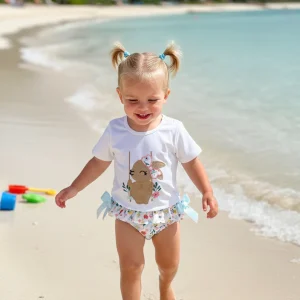 Conjunto Niña Baño Conejo