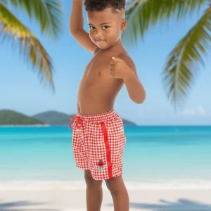 Bañador niño cuadros