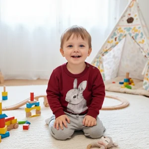 Conjunto Conejo Burdeos