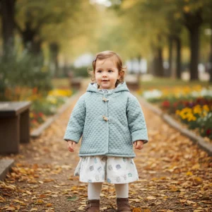 Conjunto Abrigo Vestido Gatitos