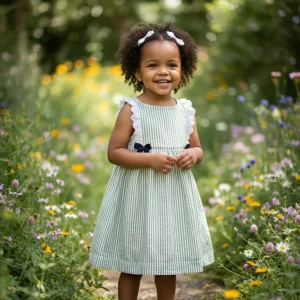 Vestido Rayas Verde Agua