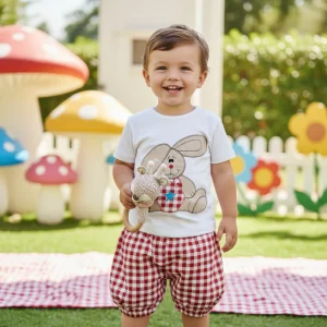 Conjunto Niño Conejo Rojo