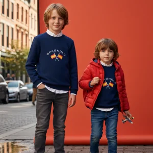 Sudadera Bandera Spagnol Marino