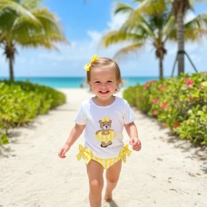 Conjunto Niña Baño Oso Verano