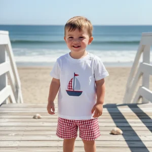 Conjunto Niño Boat Red