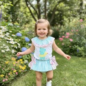 Conjunto Niña Oso Al Agua