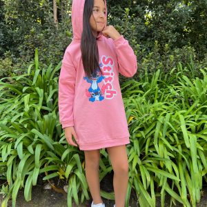 Vestido Stitch Rosa Empolvado