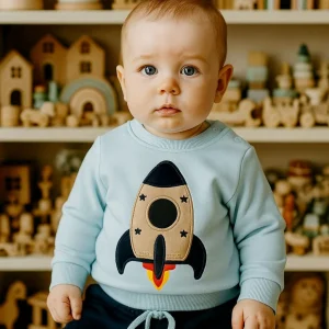 Conjunto Niño Cohete Azul