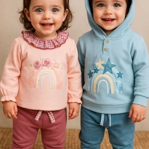 Conjunto Niño Arcoiris Floral