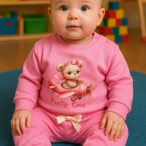 Conjunto Niña Osito Piloto