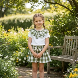 Conjunto Falda Verde Vichy