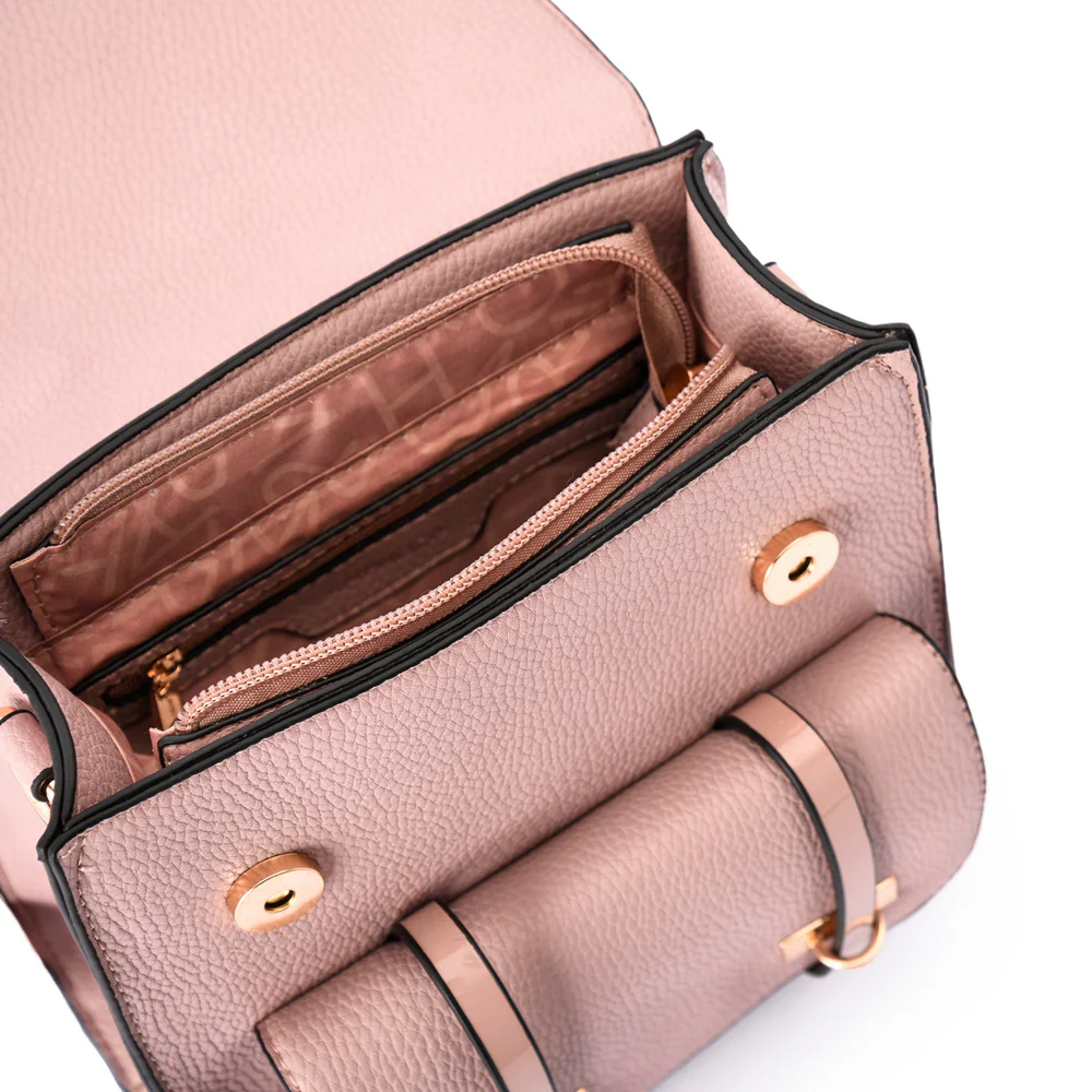 Mochila Con Tapa Pequeña Kelly Rosa Viejo - Imagen 4