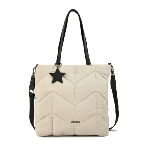 Cartera tote shopping novak blanco crudo