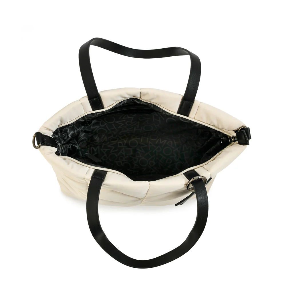 Cartera tote shopping novak blanco crudo - Imagen 4