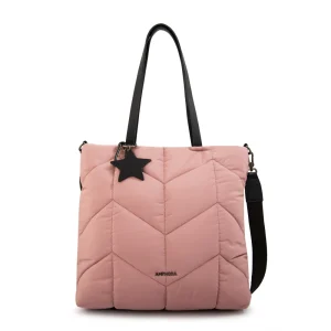 Cartera tote shopping novak grande rosa viejo