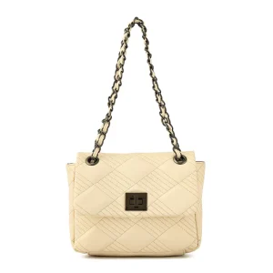 Cartera bandolera pequeña verona blanco crudo