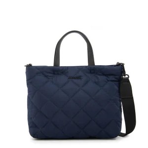 Cartera tote panama mediana azul oscuro