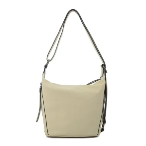 Cartera oval nilo mediana blanco crudo