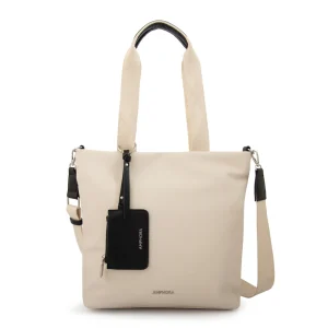 Cartera tote zoe mediana blanco crudo